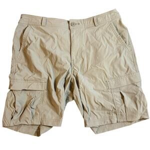 REI Co-op Shorts Men's 36 Multi Cargo Pockets Flat Front Outdoors Hike Travel